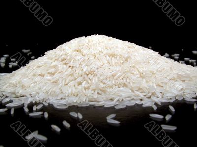 Pile Of Uncooked Basmati Rice Pile Of Uncooked Basmati Rice