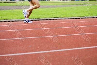 Running on sports-ground