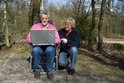 Grandparents with laptop