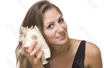  the beautiful girl with a cockleshell