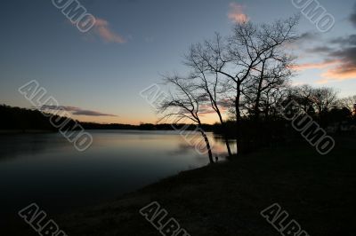 Tranquil Lake at Sunset