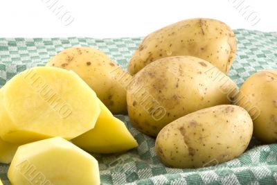 Peeled potatoes