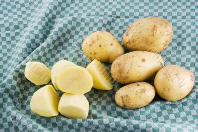 peeled potatoes