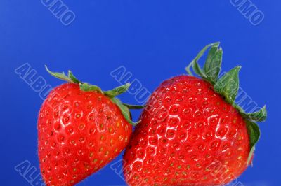 Pair of organic strawberries