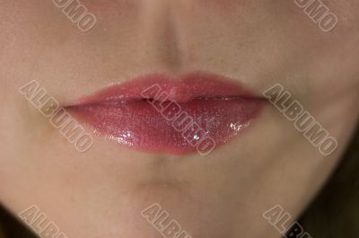 lips of young woman