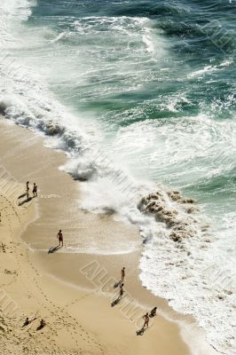 Beach birds eye view