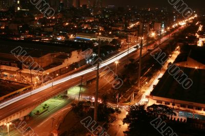 cityscape at night