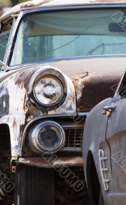 Headlight on an Abandoned Car