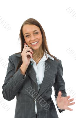 Business woman colling