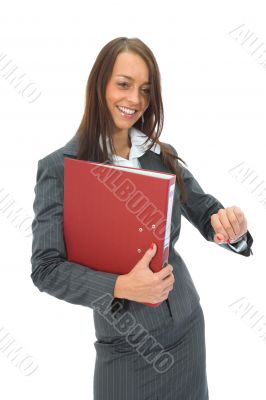 Business woman with folder