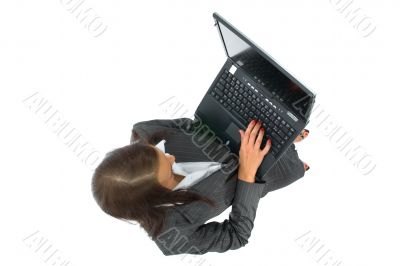business woman and laptop