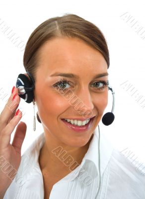 Business woman colling