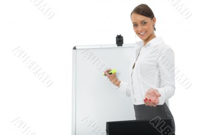 business woman and laptop