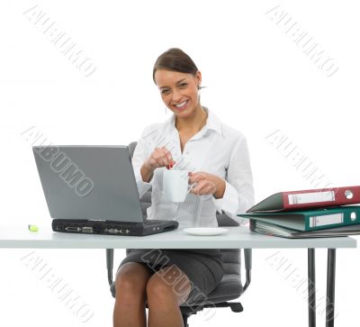 business woman and laptop