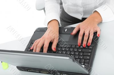 business woman and laptop