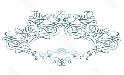 Scroll frame / vector / art deco style