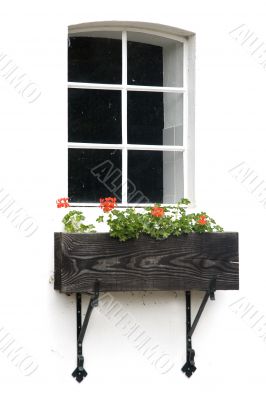 romantic window on white