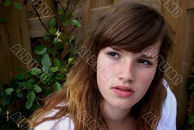 Serious girl. Serious girl.
