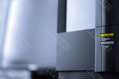 Desktop station with liquid crystal display. Close-up #2 Desktop station with liquid crystal display. Close-up #2