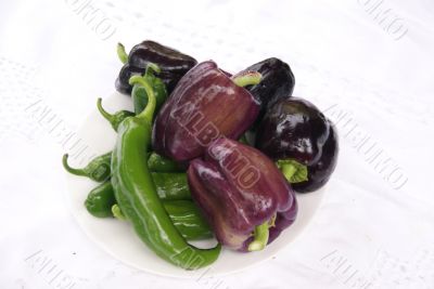 Harvest - Peppers &amp; eggplant
