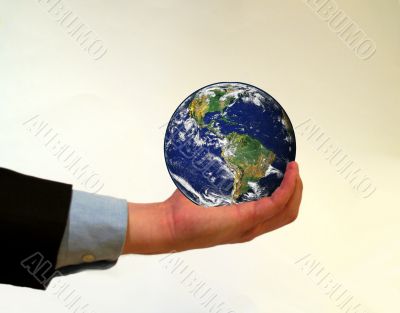 holding planet earth