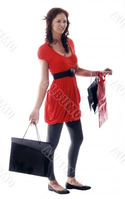 pretty woman in shopping mode pretty woman in shopping mode