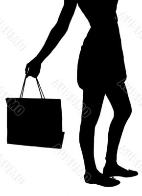 pretty woman in shopping mode