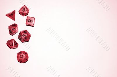 red gaming dice