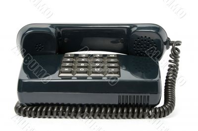 Telephone set of black color