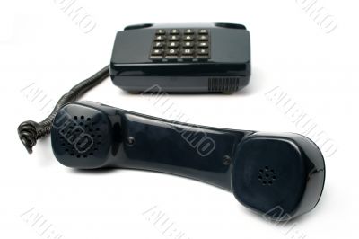 Telephone set of black color