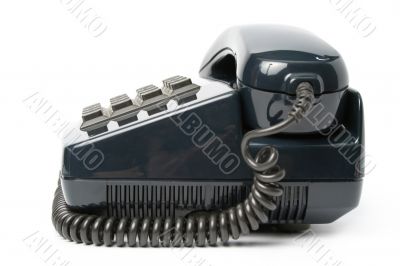 Telephone set of black color