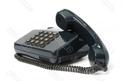 Telephone set of black color