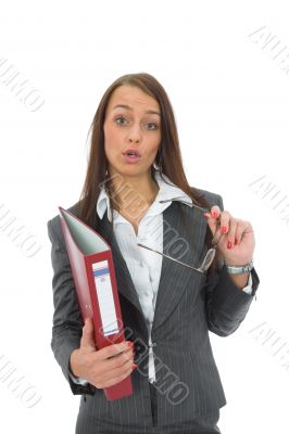 Business woman with folder