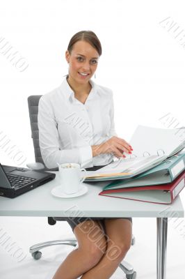 business woman and laptop