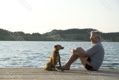 man and his dog
