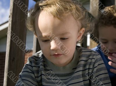 Brothers Playing Outside Brothers Playing Outside