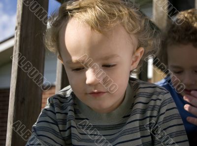 Brothers Playing Outside