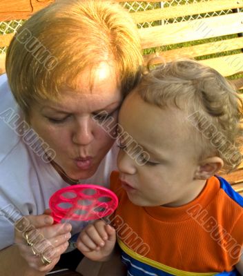 Blowing bubbles Blowing bubbles