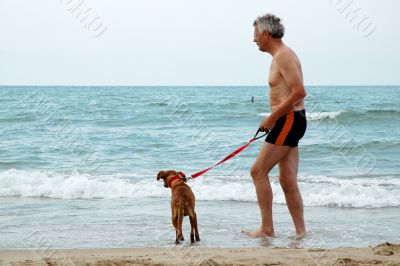 Man with dog