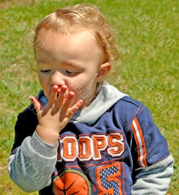 Licking hand Licking hand