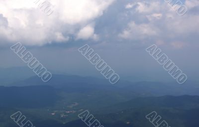 Hazy Blue Ridge Mountain Scene