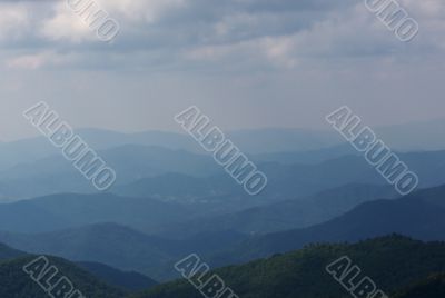 Hazy Mountain Landscape