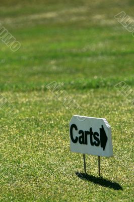 Golf cart sign Golf cart sign