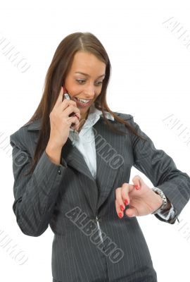 Business woman colling