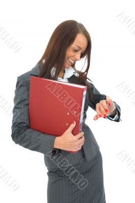 Business woman with folder