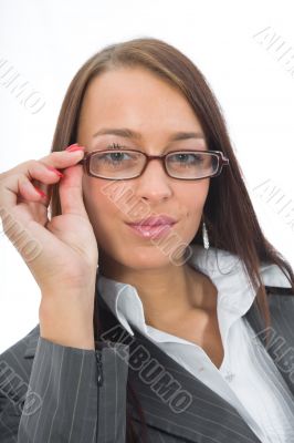 portrait by young, beautiful woman