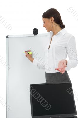 business woman and laptop