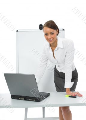 business woman and laptop