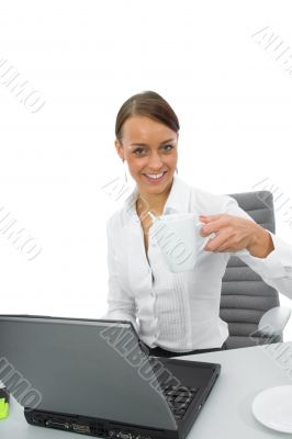 business woman and laptop