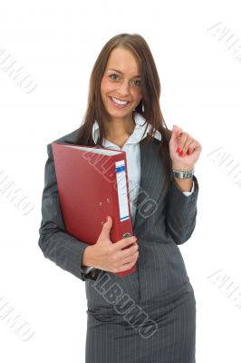 Business woman with folder